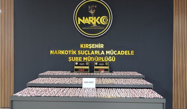 Kırşehir'de 5 bin 563 sentetik uyuşturucu hapla yakalanan zanlı tutuklandı
