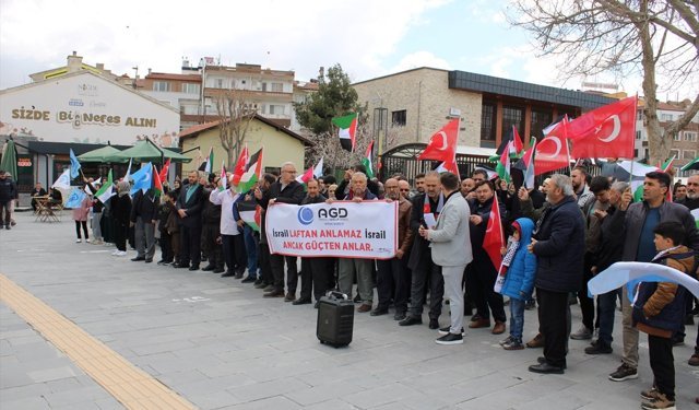 Mescid-i Aksa'nın kapalı tutulması ve İsrail'in çıkardığı idam yasası Niğde'de protesto edildi