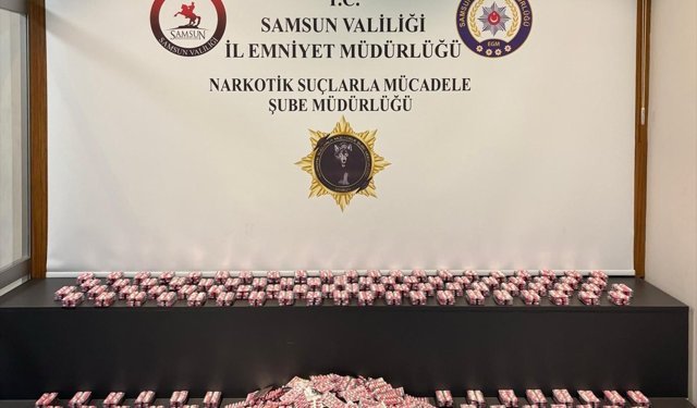 Samsun'da 15 bin 750 uyuşturucu hap ele geçirildi