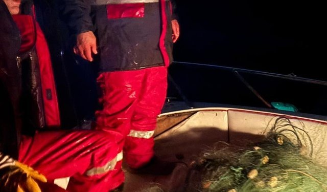 Samsun'da baraj gölünde bulunan 1500 metre ağa el konuldu