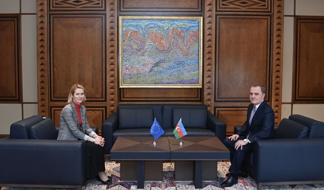 AB Yüksek Temsilcisi Kallas, Bakü'de Azerbaycan Dışişleri Bakanı Bayramov'la görüştü