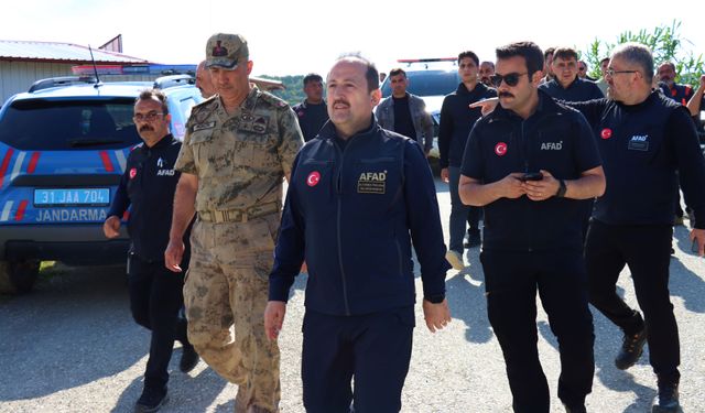 AFAD Başkanı Pehlivan, sağanaktan etkilenen Hatay'da konuştu:
