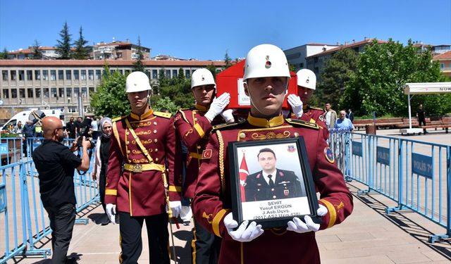 Ankara'da trafik kazasında şehit olan Jandarma Astsubay Üstçavuş Ergün, Kırıkkale'de son yolculuğuna uğurlandı