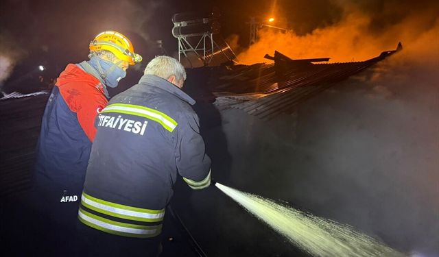 Ardahan'da çıkan ev yangını hasara neden oldu