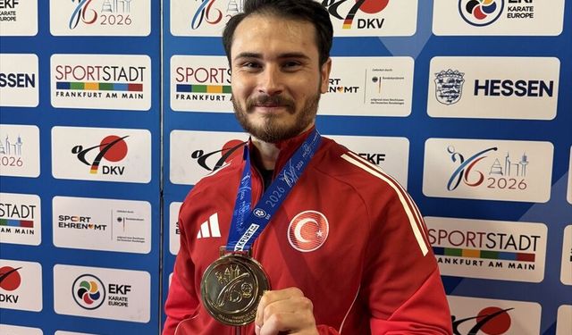 Avrupa şampiyonu milli karateci Enes Özdemir, altın madalyanın gurunu yaşıyor
