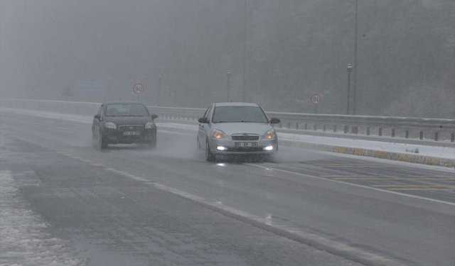 Bolu-Kıbrıscık kara yolunda devrilen ağaçlar nedeniyle ulaşım aksadı