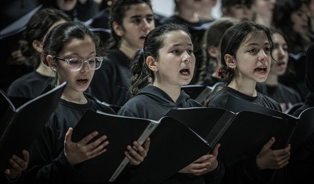 Bursa'da imam hatip ortaokulu öğrencileri, Küresel Sumud Filosu'na konserle destek oldu