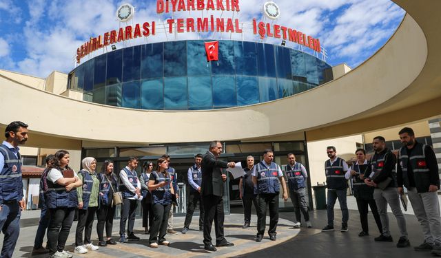 Diyarbakır'da Kurban Bayramı öncesi otogarda denetim yapıldı