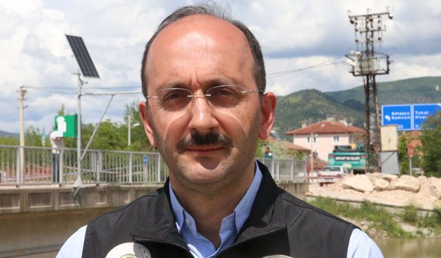 DSİ Genel Müdürü Balta, Tokat'ta Yeşilırmak kenarında taşkına karşı alınan önlemleri inceledi: