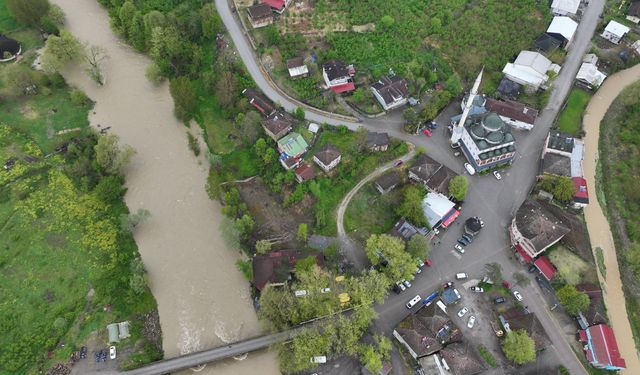 Düzce'de sağanak nedeniyle bazı tarım arazilerini ve işletmeleri su bastı