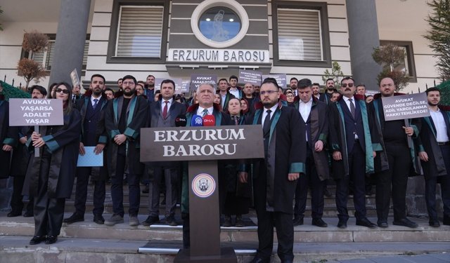 Erzurum Barosu'ndan kentte bir avukatın ofiste bıçaklı saldırıya uğramasına tepki