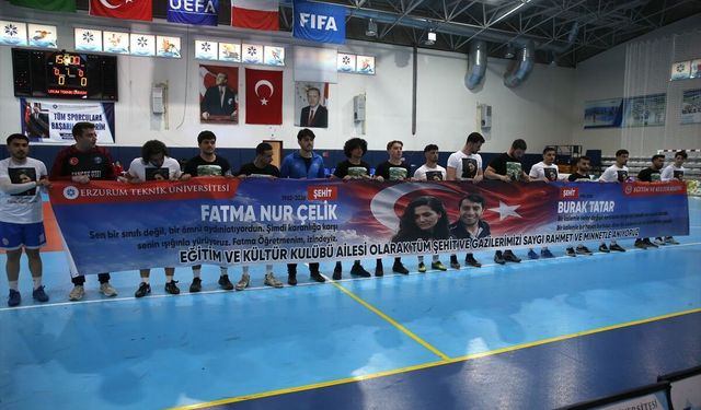 Erzurum Teknik Üniversitesi öğrencilerinden şehit paramedik ve öğretmen için vefa turnuvası