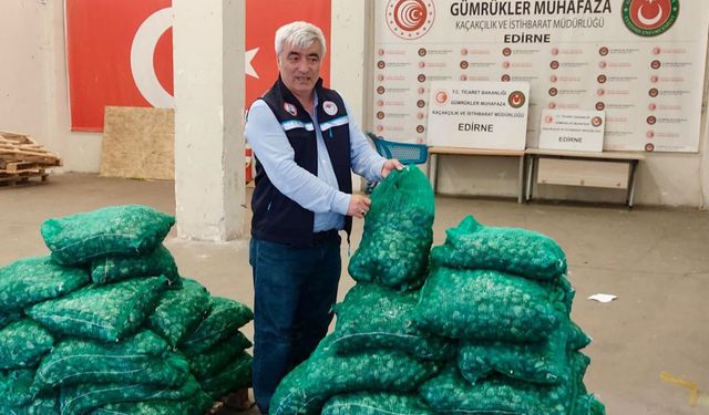 Kapıkule'de 760 kilogram kum midyesi ele geçirildi