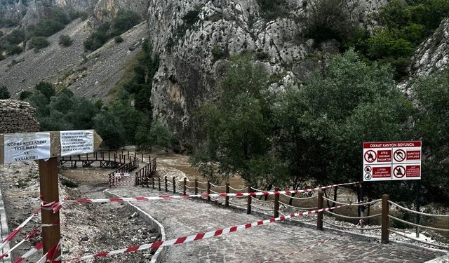 Kazankaya Kanyonu su seviyesinin artmasından dolayı geçici olarak ziyarete kapatıldı