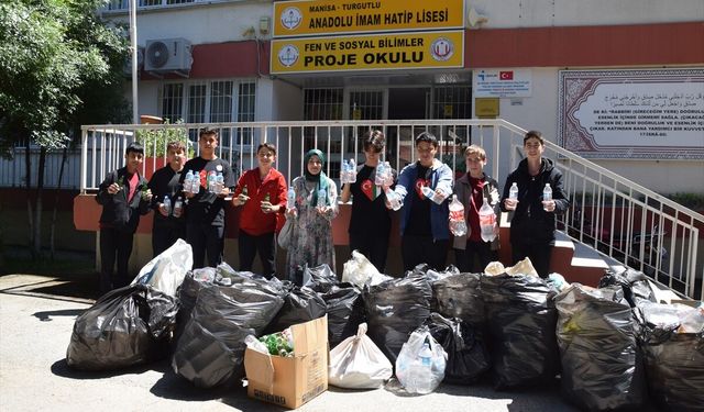 Manisa'da öğrencilerin projesiyle atık şişeler su kuyusuna dönüşecek