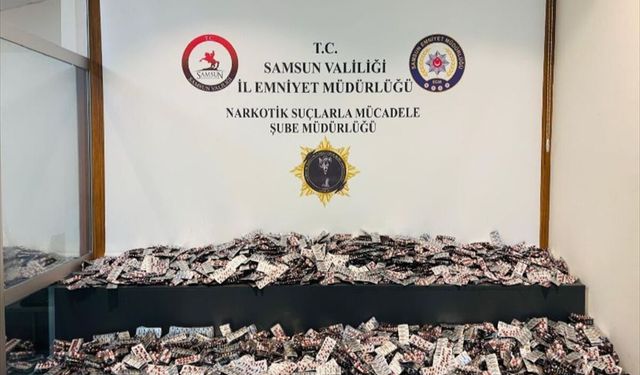 Samsun'da 33 bin 850 uyuşturucu hap ele geçirildi