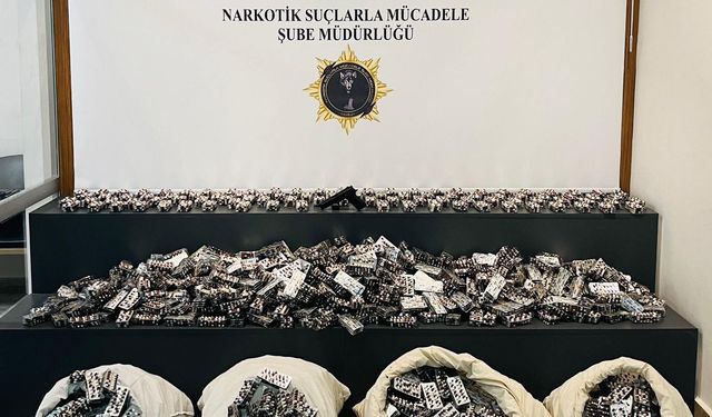 Samsun'da uyuşturucu operasyonlarında 129 bin 600 uyuşturucu hap ele geçirildi
