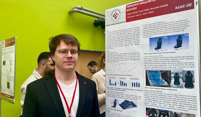 Üniversiteliler elektrikli yarış araçları için benzerlerinden yüzde 85 daha hafif koltuk tasarladı