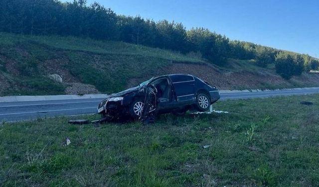 Ardahan'da devrilen otomobilin sürücüsü öldü