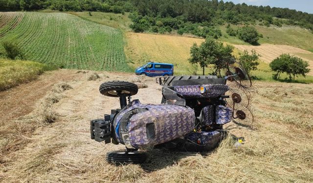 Bursa'da devrilen traktörün sürücüsü öldü