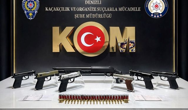 Denizli'de tefecilik ve silah ticareti yaptığı gerekçesiyle gözaltına alınan şüpheli tutuklandı