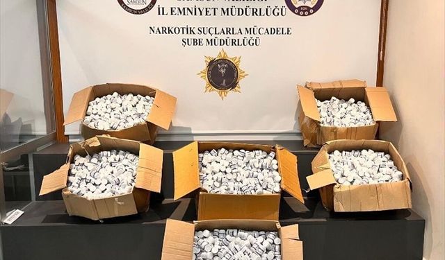Samsun'da 225 bin uyuşturucu hap ele geçirildi