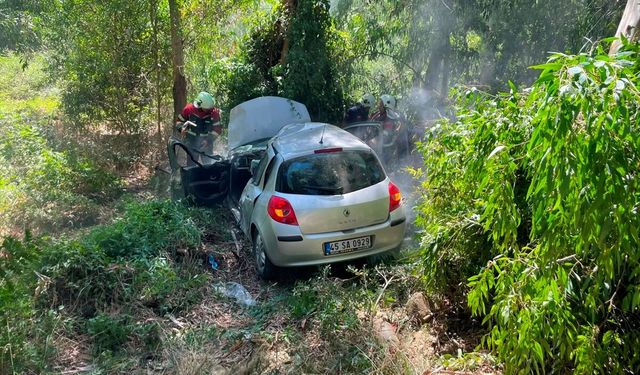 Aydın'da otomobil ağaca çarptı, 1 kişi öldü, 1 kişi yaralandı