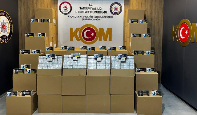 Samsun'da 1 milyon 350 bin makaron ele geçirildi
