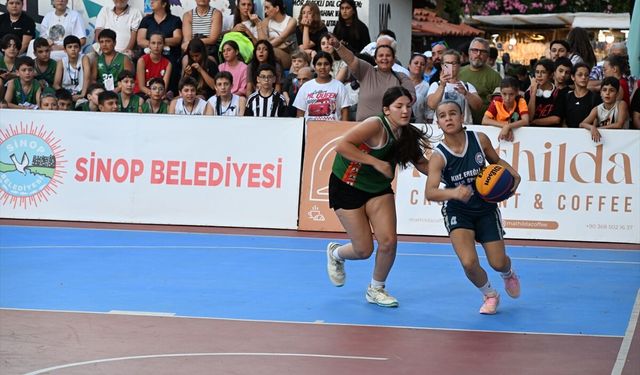 Sinop'ta 9. Uluslararası Mustafa Berkay Akbaş Sokak Basketbolu Turnuvası başladı