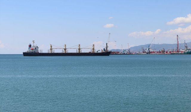 Tekirdağ'da karaya oturan yük gemisi çevresinde güvenlik önlemi alındı