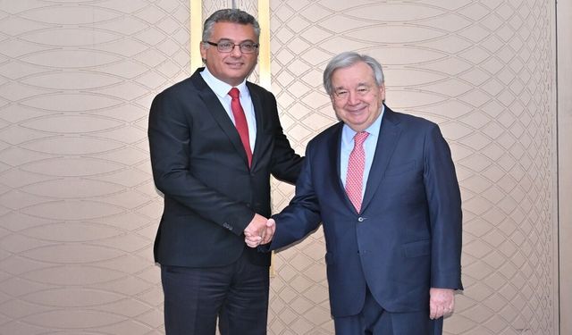 Erhürman, BM Genel Sekreteri Guterres'i kabul etti