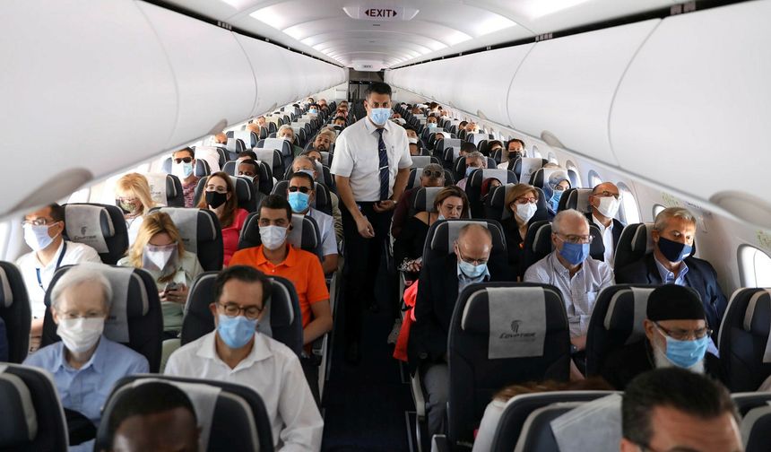 DSÖ'den çağrı: Uçaklarda maske takılsın