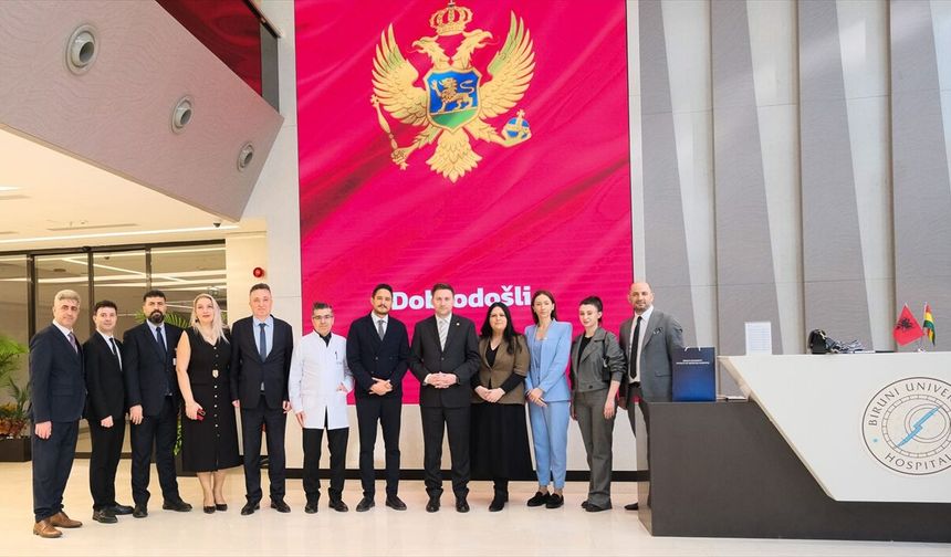 Karadağ Sağlık Bakanı Simun Biruni Üniversitesi Tıp Fakültesi Hastanesini ziyaret etti