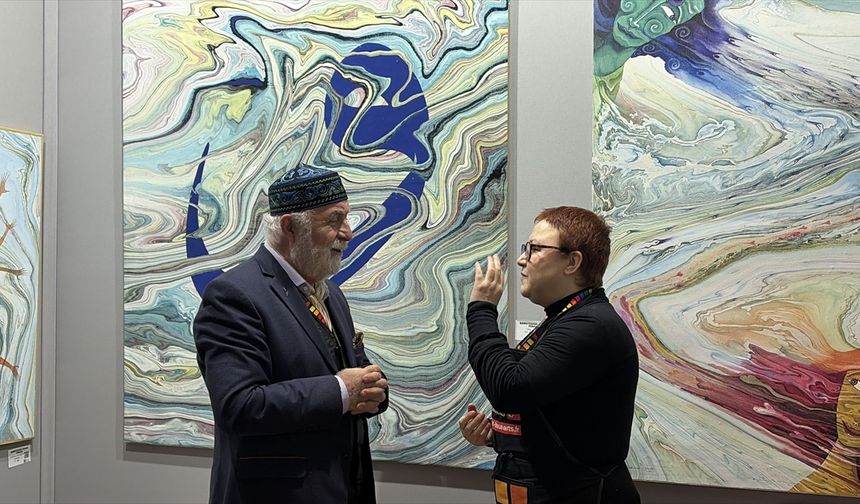 Paris'te 'Art Capital' uluslararası sanat fuarında ebru sanatı tanıtılacak
