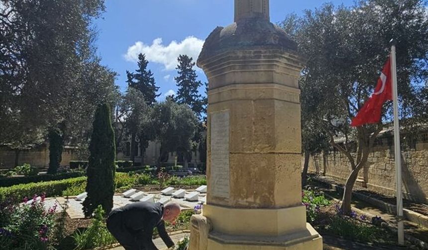 Malta'daki Türk Şehitliği'nde 18 Mart Şehitleri Anma Günü için tören düzenlendi