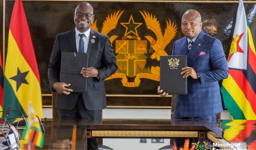 Gana ile Zimbabve arasında işbirliğini güçlendirmeye yönelik 11 mutabakat zaptı imzalandı