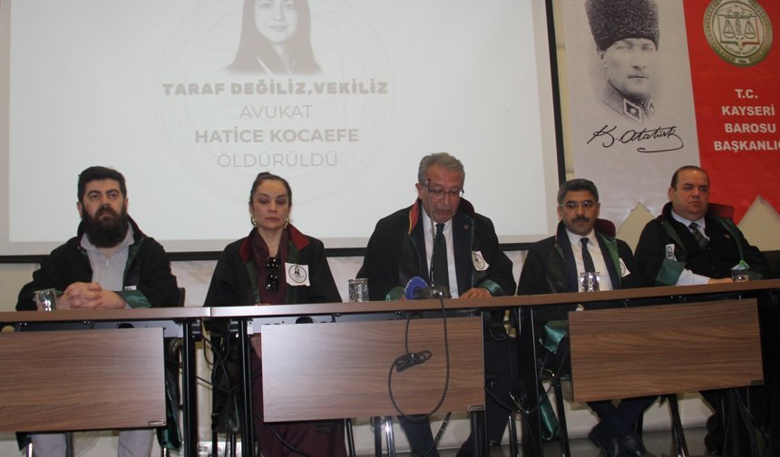 Kayseri'de avukat Hatice Kocaefe'nin silahla vurularak öldürülmesi protesto edildi