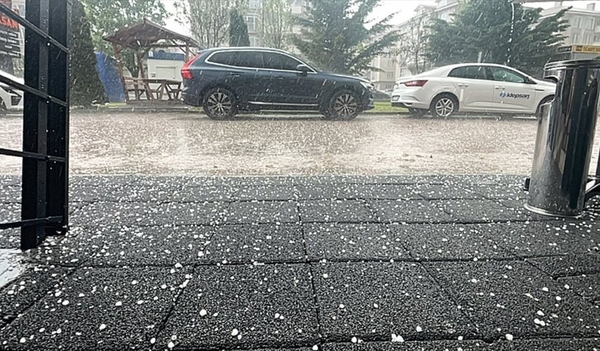 Bolu'da sağanak ve dolu etkili oldu