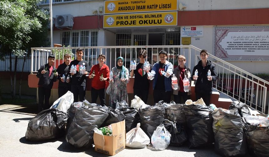 Manisa'da öğrencilerin projesiyle atık şişeler su kuyusuna dönüşecek