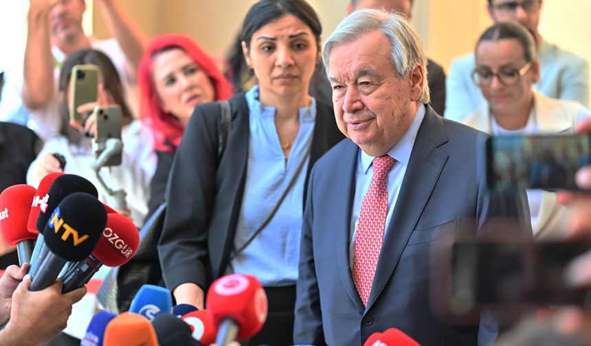 VIDEO - Erhürman, BM Genel Sekreteri Guterres'i kabul etti