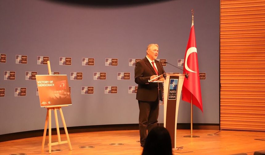 15 Temmuz şehitleri NATO Karargahı'nda düzenlenen törenle anıldı