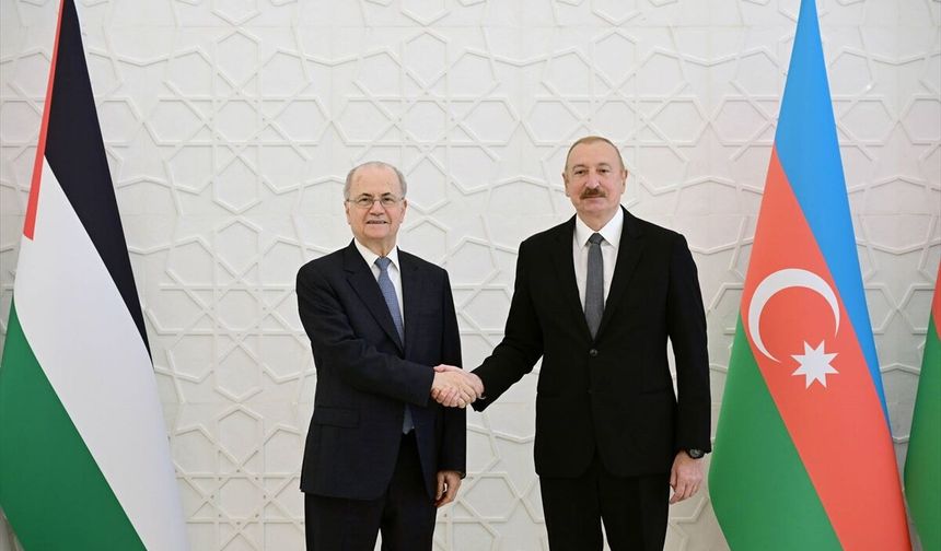Azerbaycan Cumhurbaşkanı Aliyev, Filistin Başbakanı Mustafa'yı kabul etti