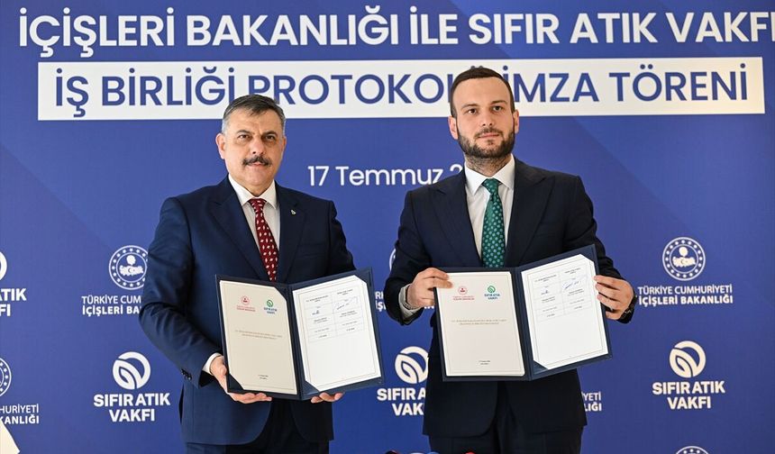 İçişleri Bakanlığı ile Sıfır Atık Vakfı arasında 'sıfır atık' işbirliği protokolü imzalandı
