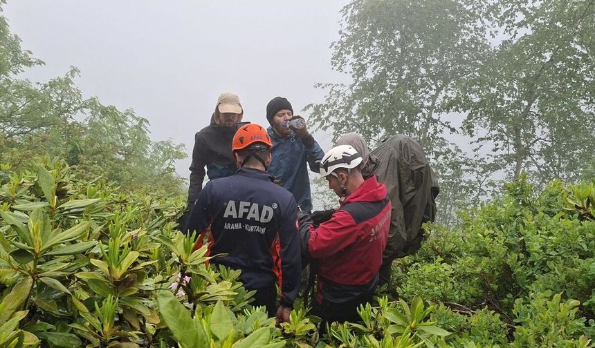 Rize'de yaylada kaybolan 3 yabancı uyruklu kişi kurtarıldı