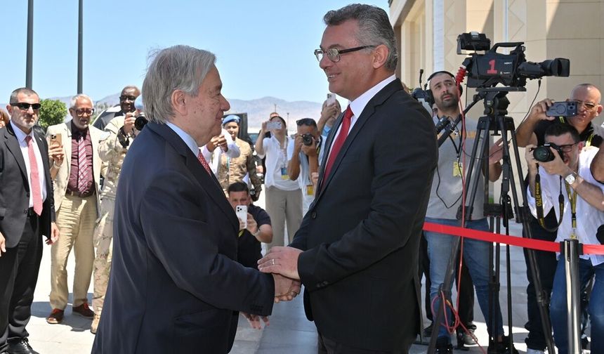 Erhürman, BM Genel Sekreteri Guterres'i kabul etti