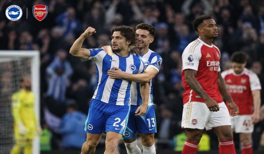 Son şampiyon Arsenal, Brighton deplasmanında ilk yenilgisini aldı