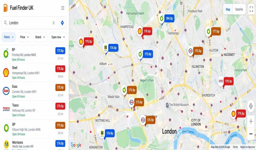 Benzin fiyatları artık Google Maps’te görülecek