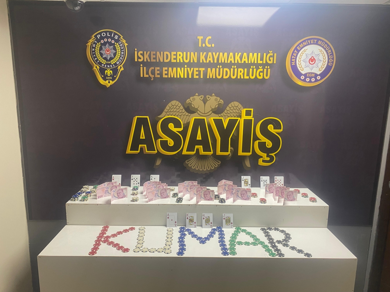 Hatay'da kumar oynayan 10 kişiye 92 bin 470 lira ceza