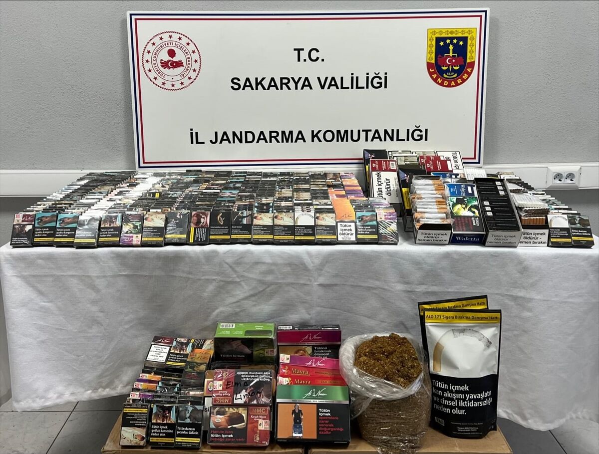 Sakarya'da 1 ton 260 kilogram kaçak tütün ele geçirildi