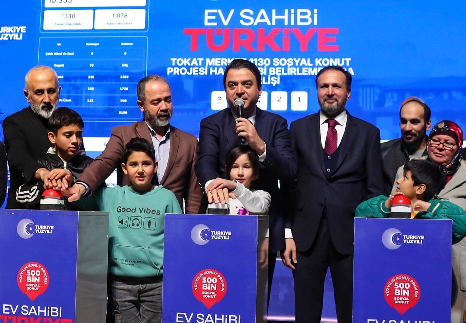 Tokat'ta 'Yüzyılın Konut Projesi' kapsamında yapılacak konutların kurası çekildi